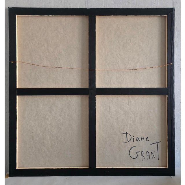 Oversized Matte Black & White Textured Abstract — Original Oil Painting by Diane Grant | Louise Nevelson For Sale - Image 18 of 18