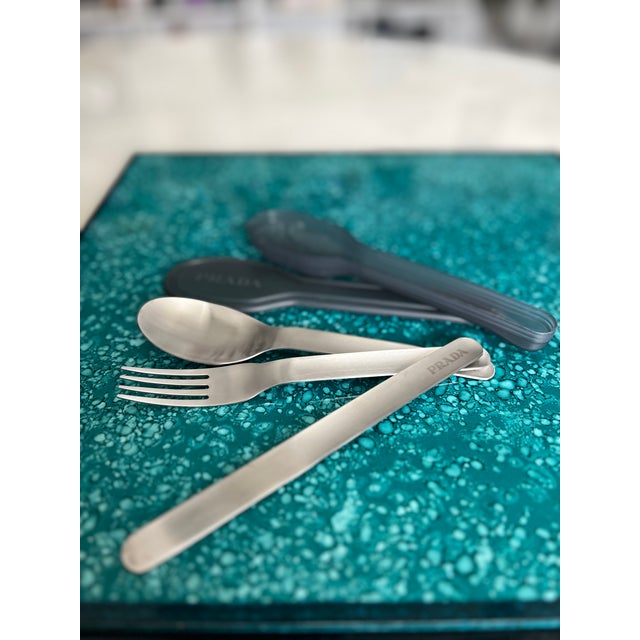 Prada Lunchbox and Cutlery Set | Chairish