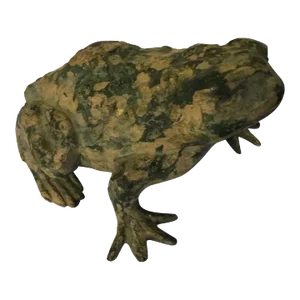 Japanese Patinated Bronze Figure of a Toad or Frog