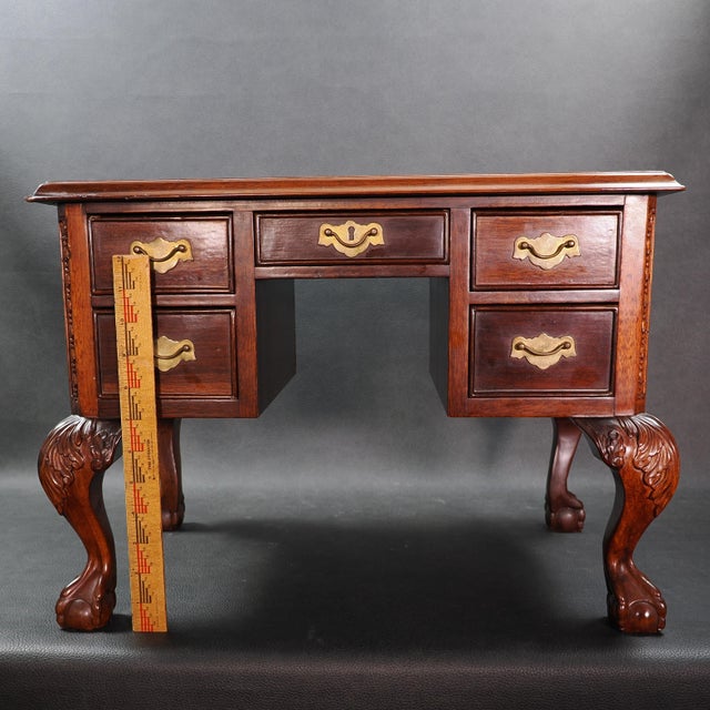 Vintage Miniature Salesman Sample Mahogany Writing Desk For Sale - Image 16 of 16
