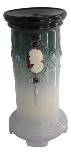 Stunning Vintage Weller Pottery Jardiniere Pedestal, 22" Tall