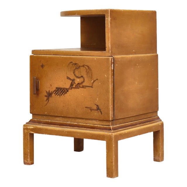 Danish Art Deco Hand-Decorated Side Table, 1930s For Sale