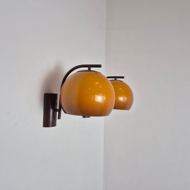 Mid-Century Modern Space Age Hungarian Wall Lamps from Szarvasi, 1960s, Set of 2 For Sale - Image 3 of 9