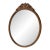Antique Oval Oak Beveled Wall Mirror – Late Victorian / Edwardian – Carved Crest For Sale