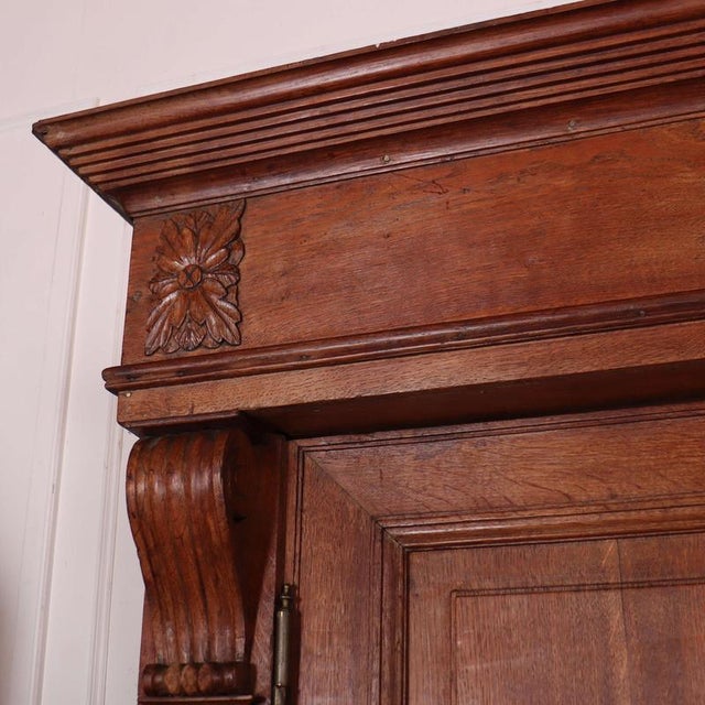 Good early 19th C Danish oak wardrobe with good architectural detail. Can also be dismantled completely. 1820 Internal...