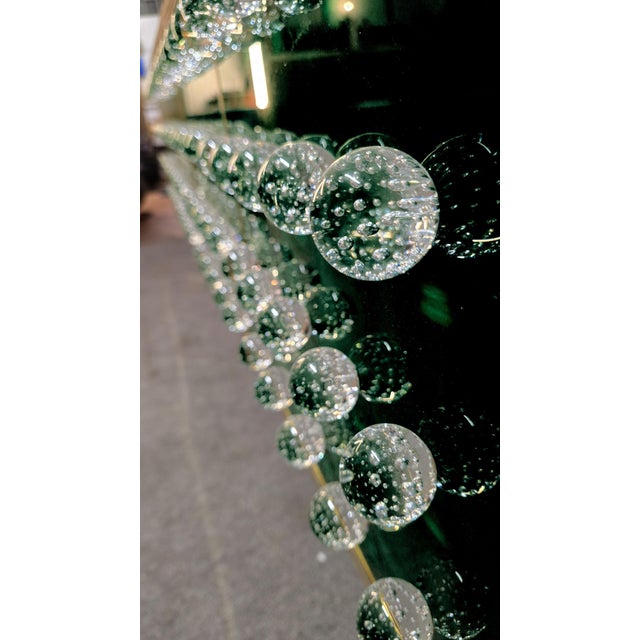Brass and Murano Glass Sideboard with 120 Fused Spheres from Justfurnituress SRL For Sale - Image 9 of 13