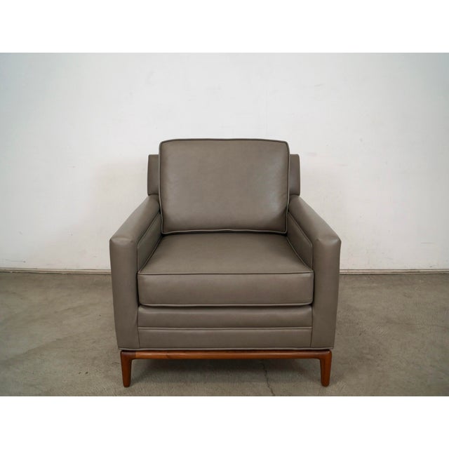 1960s 1960’s Mid-Century Modern Walnut & Leather Lounge Chair For Sale - Image 5 of 12