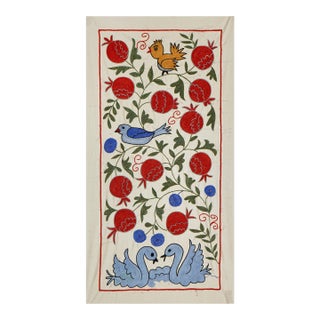Suzani Duck Tapestry - Tribal Textile 1'6'' X 3' For Sale