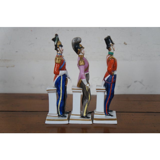 Red Antique A.J. Uffrecht & Co Germany Porcelain Soldier Figurines - Set of 3 For Sale - Image 8 of 13
