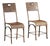 Riveted Steel and Patinated Sheet Metal Chairs, 1920, Set of 2 For Sale
