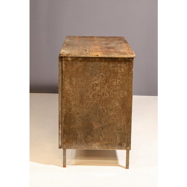 Industrial Czechoslovakian Iron Cabinet, 1950s For Sale - Image 4 of 9