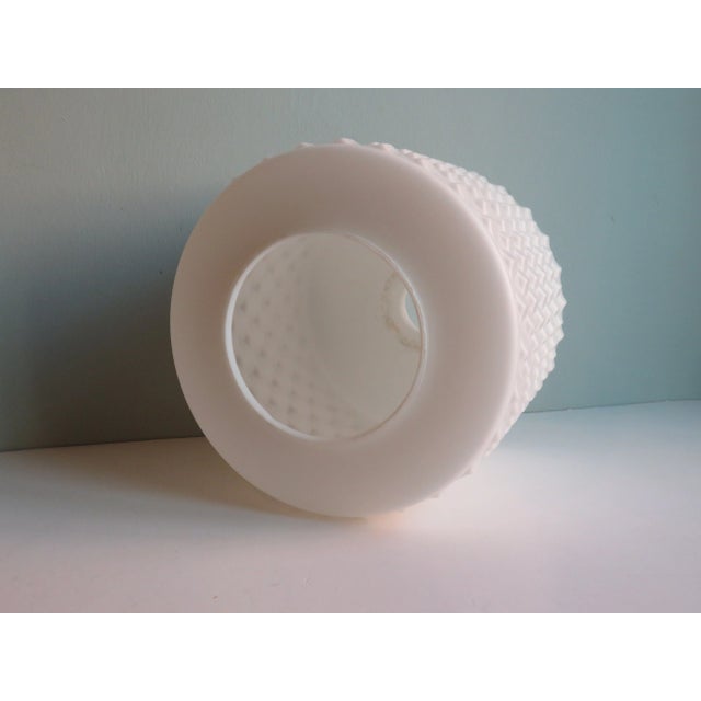 Art Deco Hanging Lamp with White Shade in Frosted Glass, 1930s For Sale - Image 4 of 11