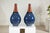 Large Artisan Teardrop Ceramic Vases in Deep Blue and Terracotta Glaze - A Pair For Sale - Image 17 of 18
