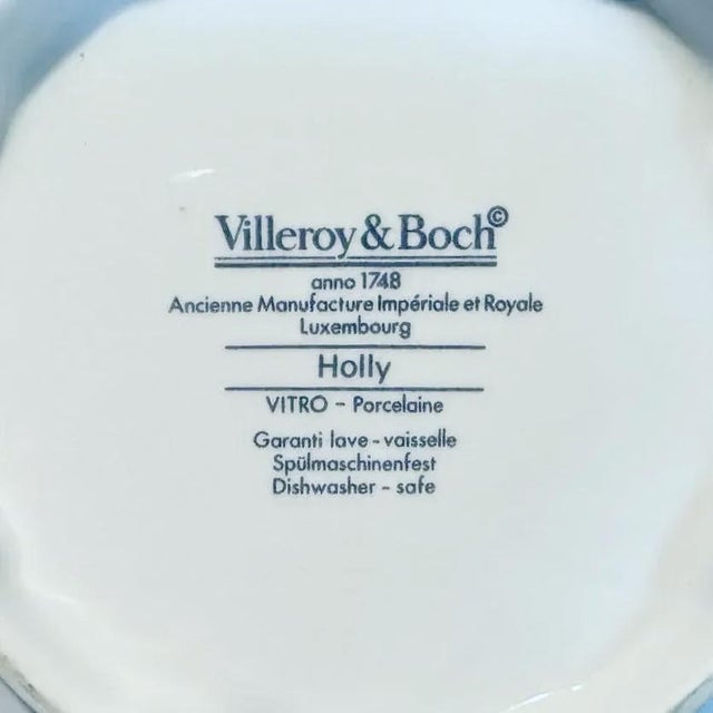 Villeroy & Boch Vintage Villeroy & Boch Christmas Holiday Winter Holly Porcelain Teapot Tea Pot For Sale - Image 4 of 4