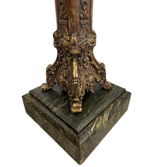 Italian Renaissance Revival Bronze Pedestal For Sale - Image 11 of 12