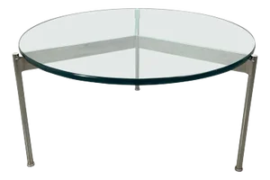 Ward Bennett for Brickel Polished Steel Claw Cocktail Table