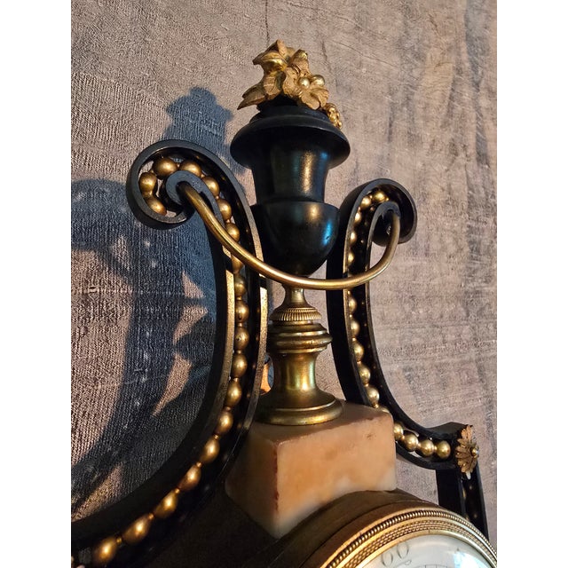 Antique French Empire Gilt Bronze Ormolu Wall Clock For Sale - Image 15 of 17
