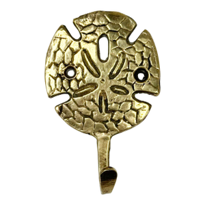 Vintage Brass Sand Dollar Wall Hook