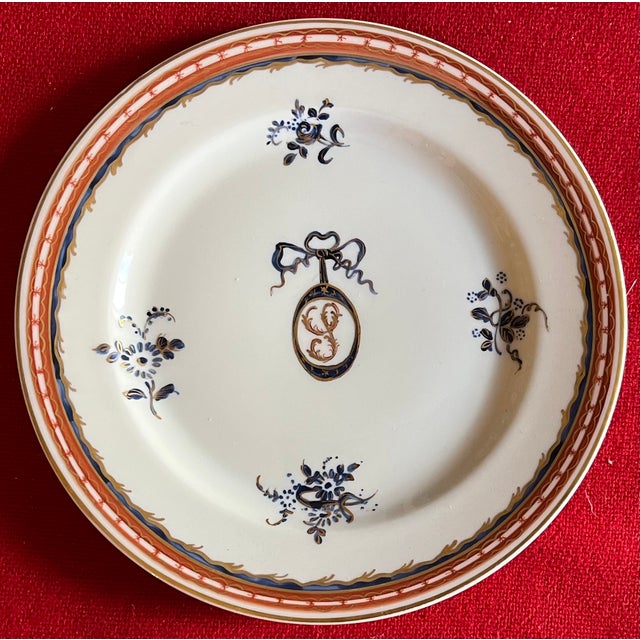 Ceramic Antique 19th Century French Samson Porcelain Plates Chinese Export Style S Initial Monogram Crest - Set of 6 For Sale - Image 7 of 15