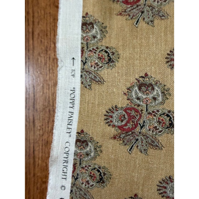 Traditional G P & J Baker bp10823.3.0 Poppy Paisley Ochre Fabric 2 Yards For Sale - Image 3 of 3