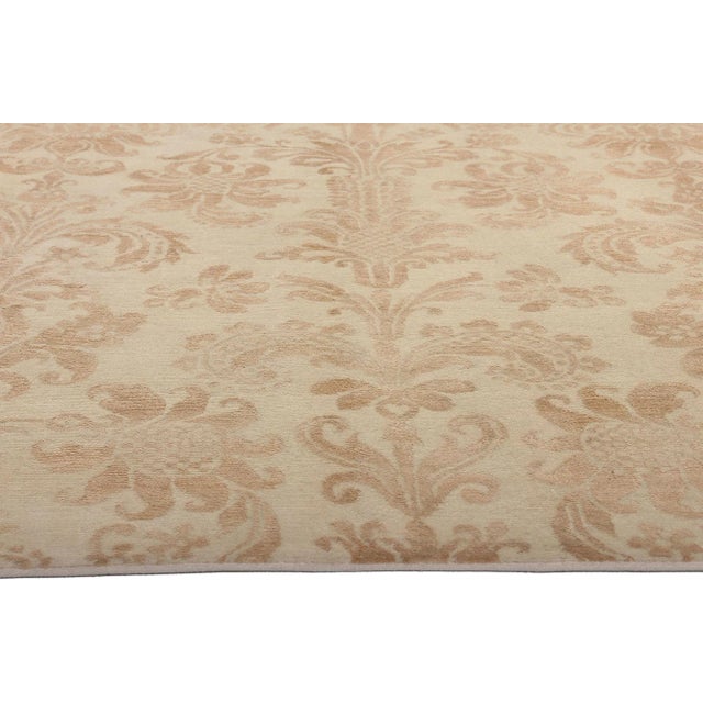 Vintage Indian Damask Rug 07’09 X 10’00 For Sale - Image 4 of 9