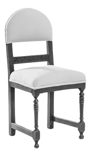 1800s French Wooden Chair with Upholstered Seat and Back