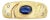 Oval Sapphire Band with Diamond Accents 14k Yellow Gold, Size 4 For Sale