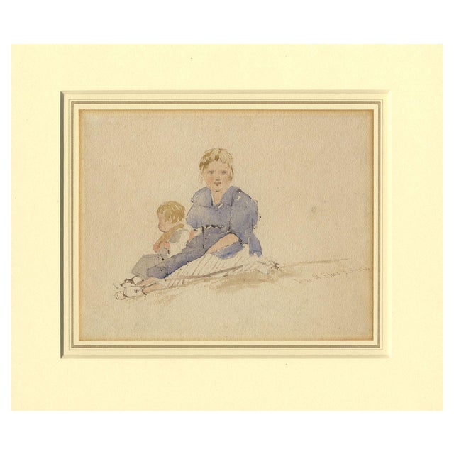 William Evans of Bristol AOWS, Jane & Elias Roberts, Mid-1800s, Watercolour For Sale
