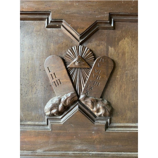 Pair of Catholic confessionals in poplar wood dating back to the end of the 19th century from the Lombard school. The...