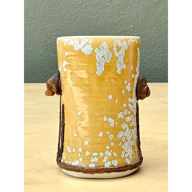 Late 20th Century Vintage Original Studio Pottery Vase For Sale - Image 5 of 12