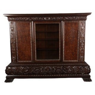 Bookcase in Walnut and Oak, 1920s For Sale