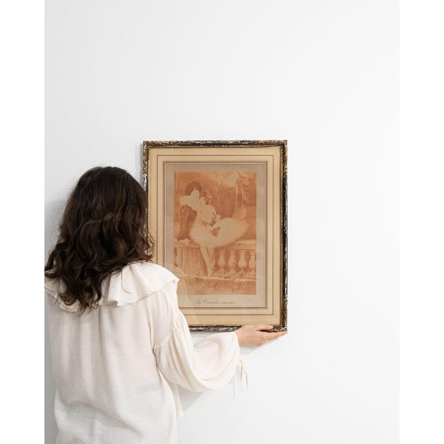 1900 - 1909 France Sienna Wood Painting For Sale - Image 11 of 15