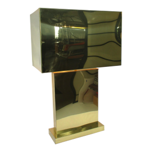 Curtis Jere Brass Box Table Lamp