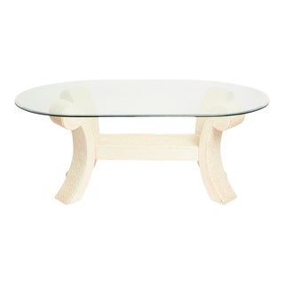 1980s Betty Cobonpue Sculptural Split Reed Rattan Dining Table For Sale