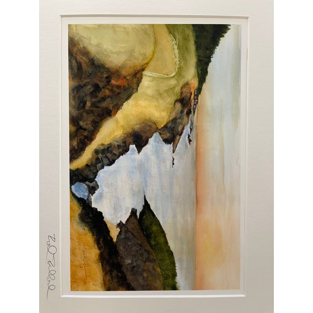 Paint Watercolor Print Coastal Landscape "North of Manzanita" -Signed For Sale - Image 7 of 10