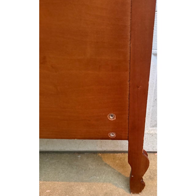 Antique Art Nouveau Hand Carved Mahogany Queen Size Headboard For Sale In Washington DC - Image 6 of 7