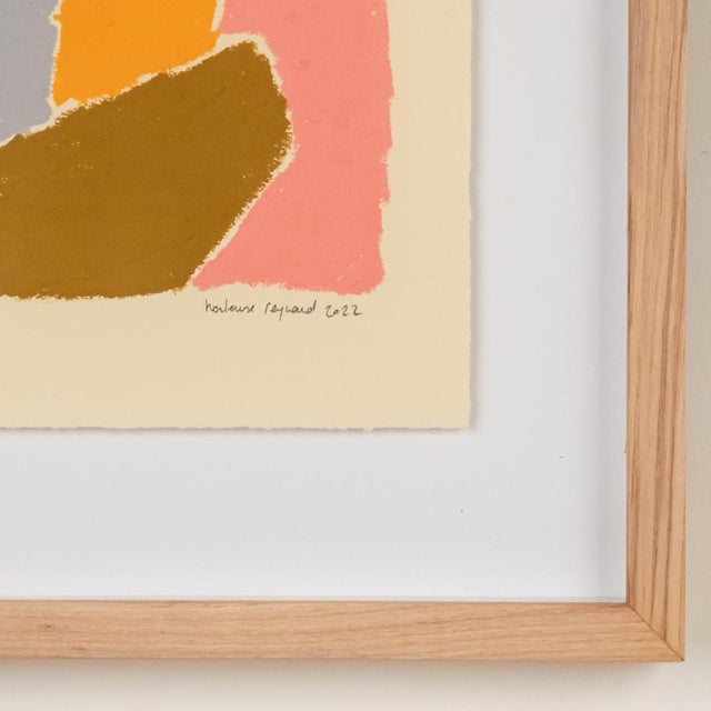 Wood Abstract Oil Painting by French Artist Hortense Reynaud For Sale - Image 7 of 8