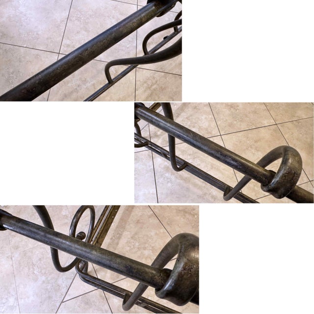 Vintage Signed Brown Jordan "Autumn Guild" Wrought Iron Queen Sleigh Bed For Sale - Image 15 of 16