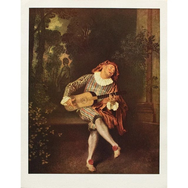 1950s After Antoine Watteau "Le Mezzetin", Full-Color Vintage Print For Sale - Image 10 of 10
