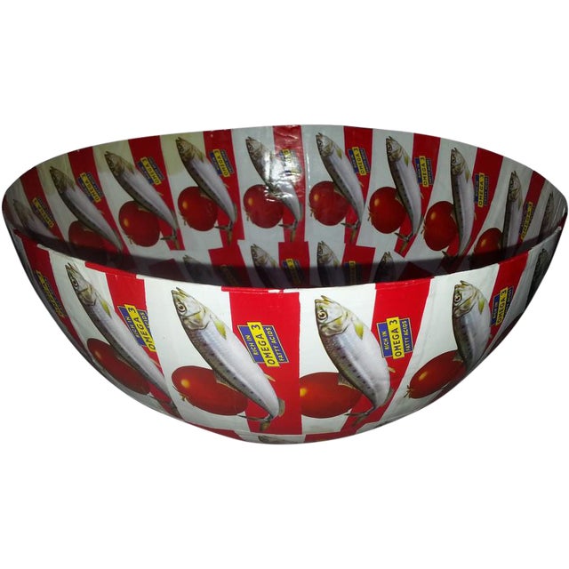 African Red Saldanha Large Round Bowl For Sale