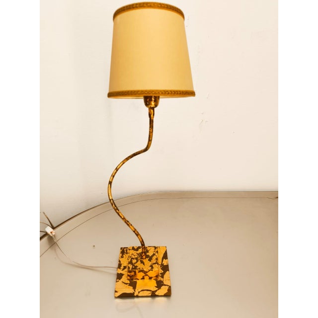 Adjustable Brass Lamp with Parchment For Sale - Image 9 of 18