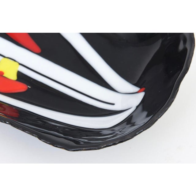 Vintage Graphic Pop Art Fused Glass Bowl, 1970's For Sale In Miami - Image 6 of 8