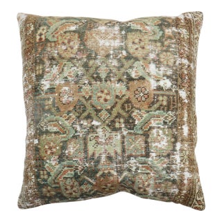 Zabihi Collection Large Square Worn Rug Pillow For Sale