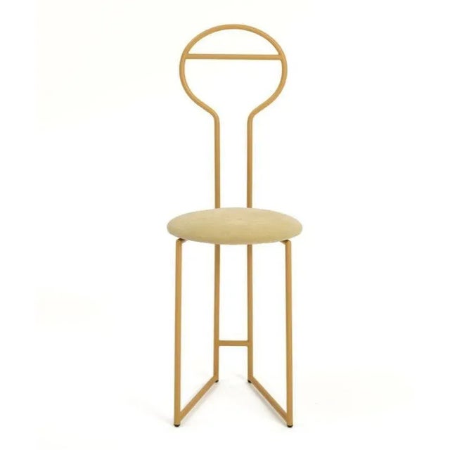 Contemporary Joly Chairdrobe in Gold with High Back and Avorio Velvet by Colé Italia For Sale - Image 3 of 8