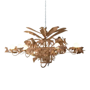 Giant 10 Foot Monkeys and Birds Chandelier