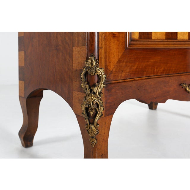 Antique Wooden Cabinet with Inlay and Bronze Decorations, France, 1860 For Sale - Image 10 of 14