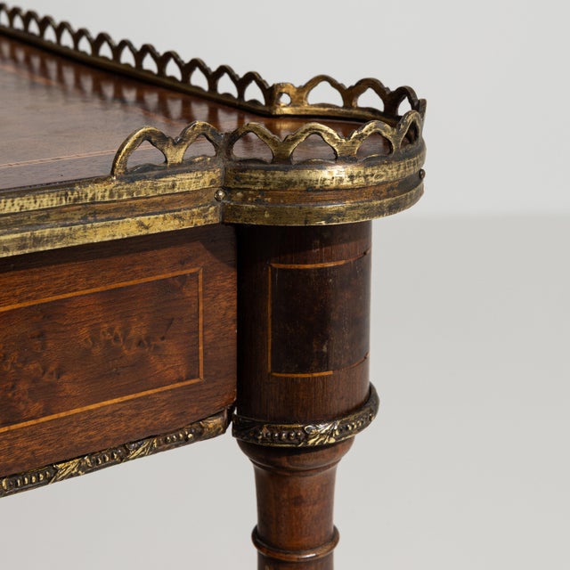 Brown Napoleon III Two-Tier Side Table, Second Empire Style, France, 19th Century For Sale - Image 8 of 15