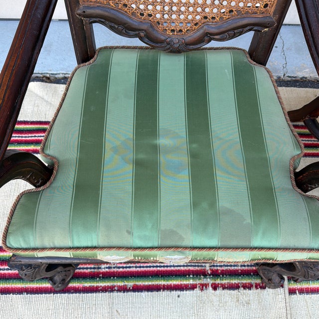 Antique Pair of Flemish Heavily Carved Ebonized Armchairs, Circa Mid-19th Century For Sale - Image 6 of 12