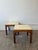 1960s Pair of Mahogany and Travertine Tables Attributed to John Keal for Brown Saltman For Sale - Image 9 of 12