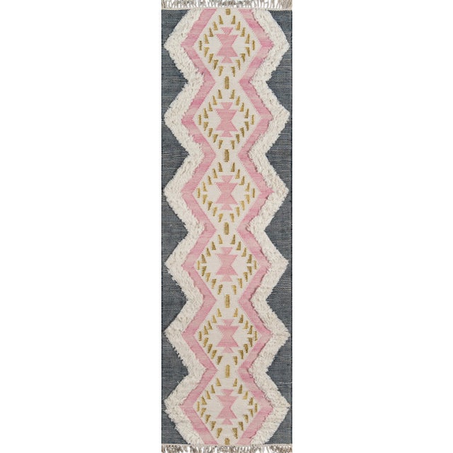 Novogratz by Momeni Indio Beverly in Pink Rug - 2'X8' Runner For Sale